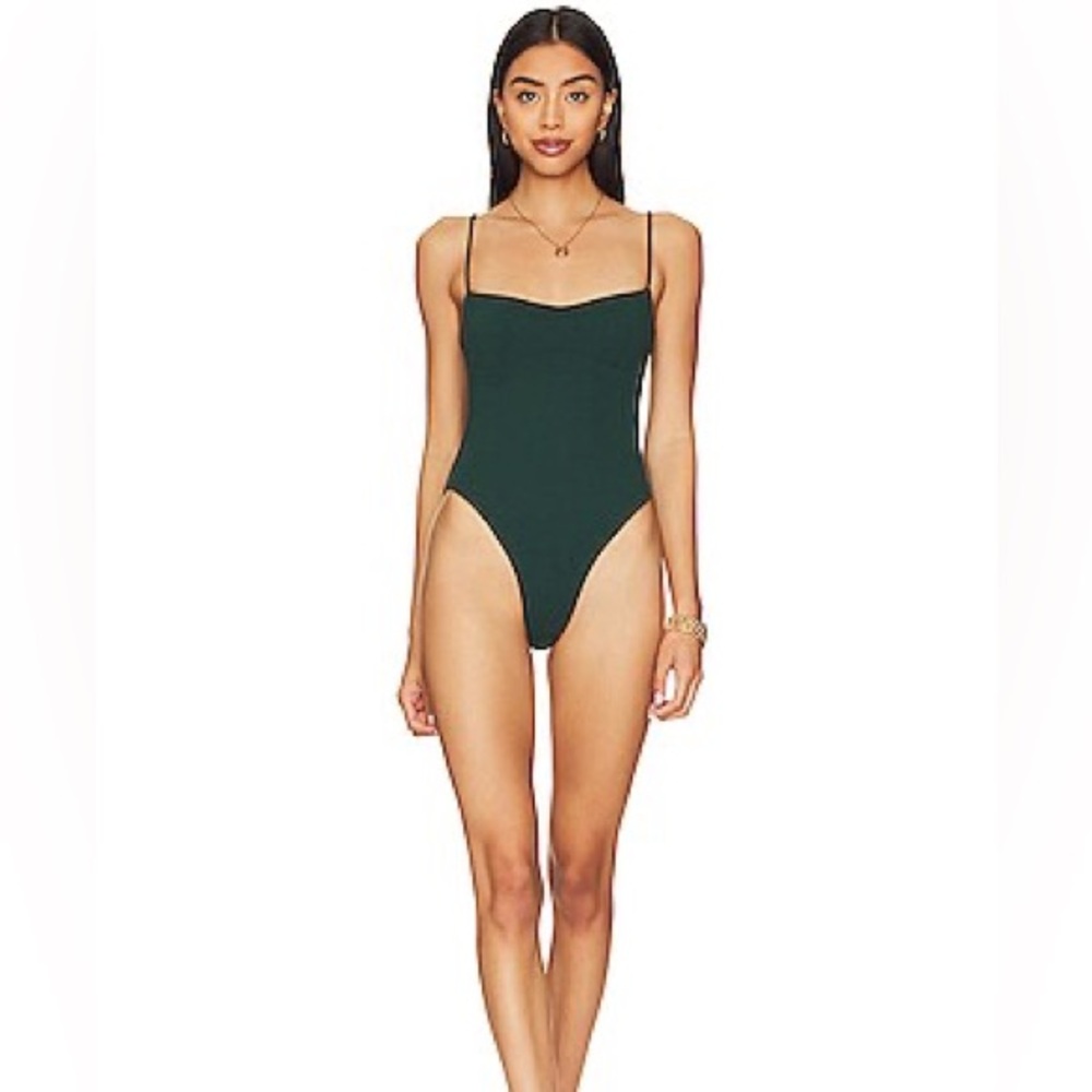 HAIGHT Jen One Piece Bathing Suit in Pine Green